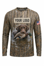 Chocolate Lab Retriever Custom Hunting Team Uniform - custom crew uniform