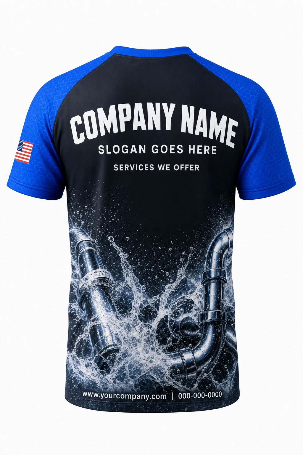 Chrome Cascade - Crew Uniform back