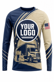 Circle Badge custom moving & junk removal crew uniform Long Sleeve — front