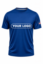 Cobalt custom crew uniform in solid cobalt blue