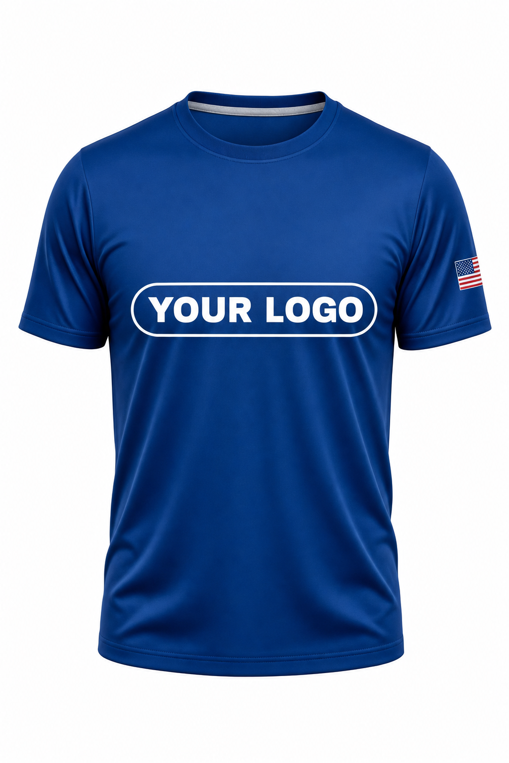 Cobalt custom crew uniform in solid cobalt blue