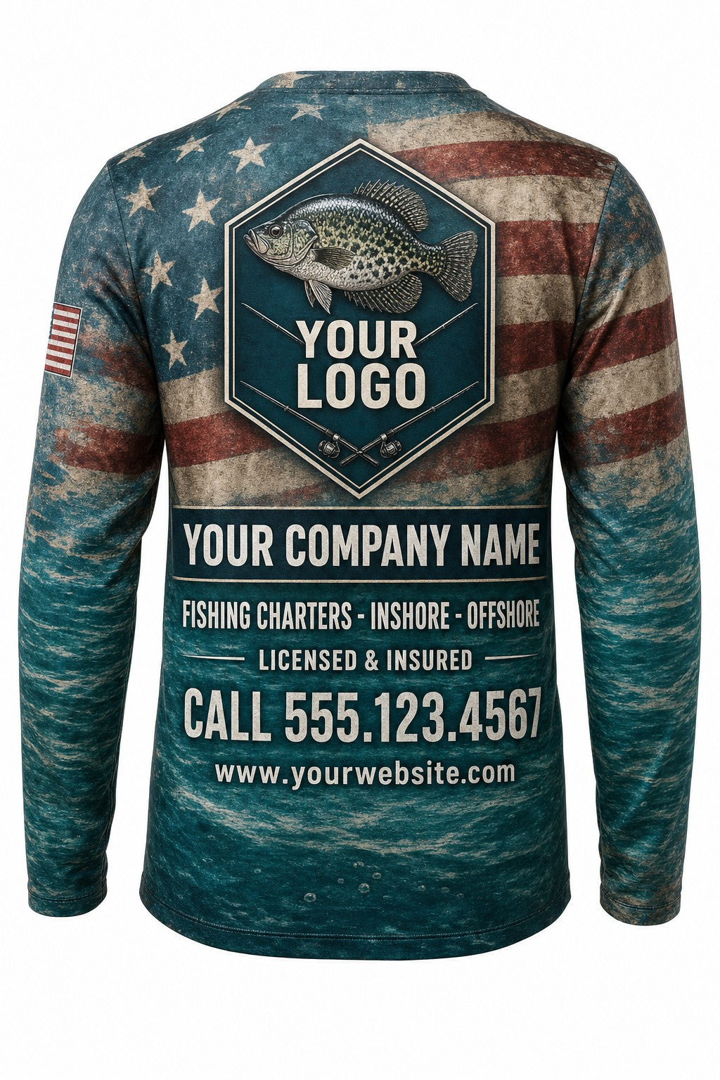Crappie Flag Custom Fishing Team Uniform - custom crew uniform