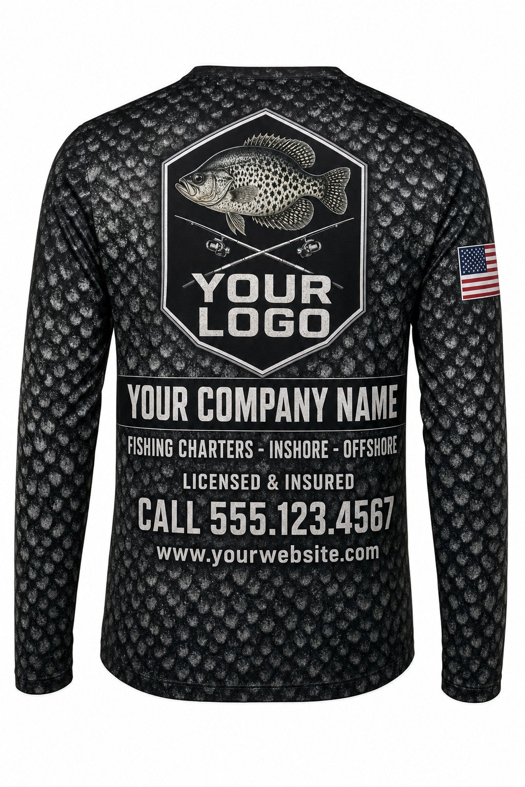 Crappie Scale Wrap Custom Fishing Team Uniform - custom crew uniform