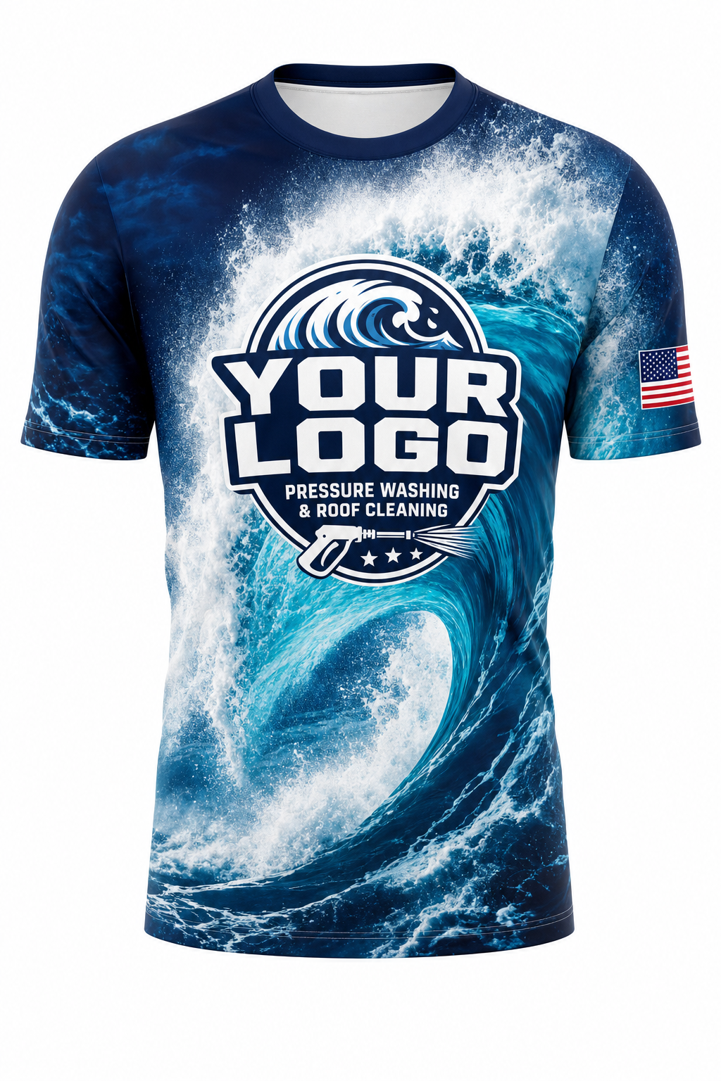 Crashing Wave custom roof cleaning & pressure washing crew uniform T-Shirt — front