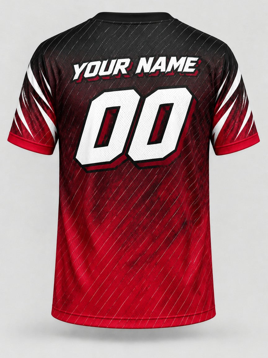 Crimson Fade custom cornhole team jersey, back
