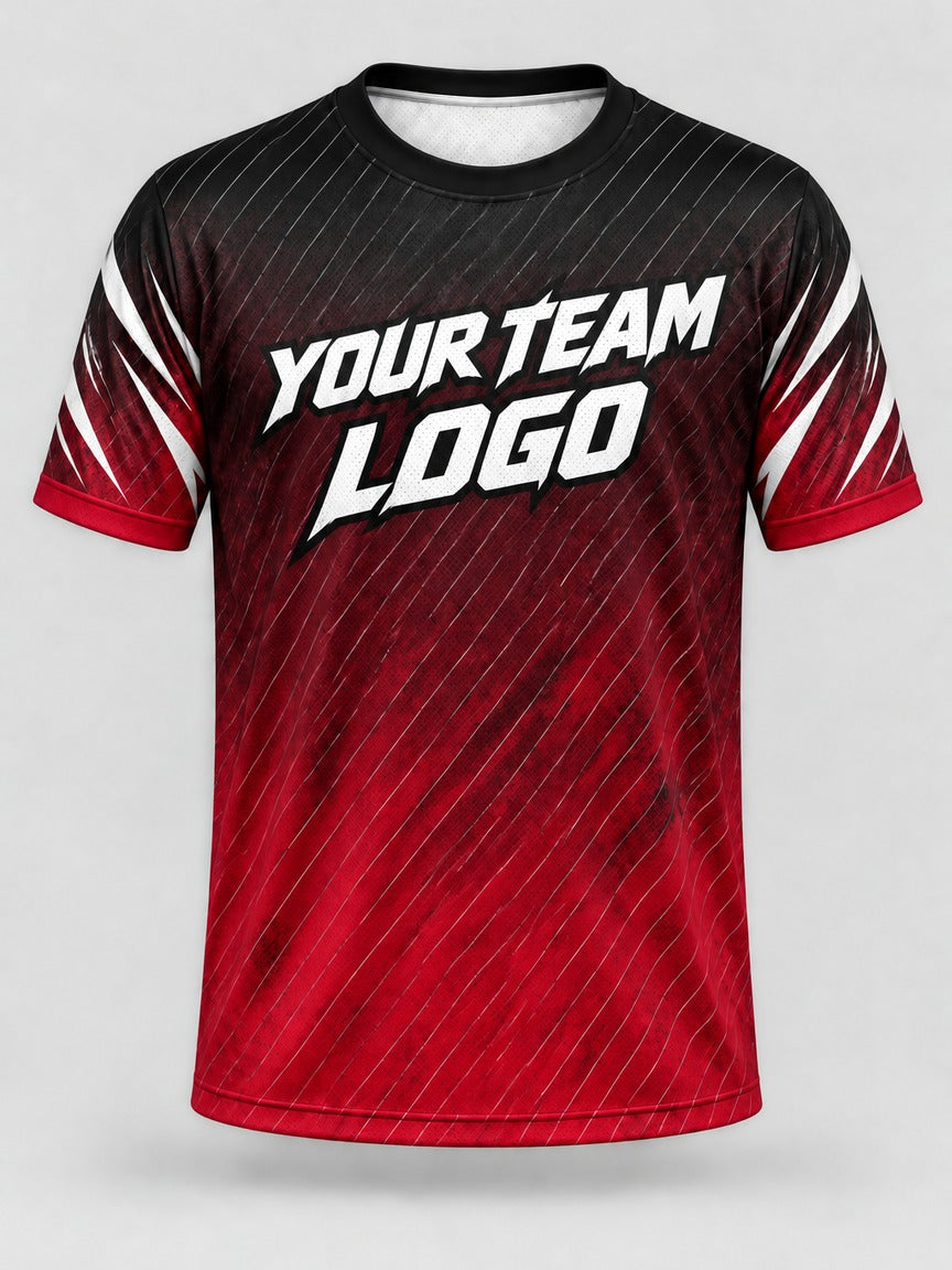 Crimson Fade custom cornhole team jersey, front