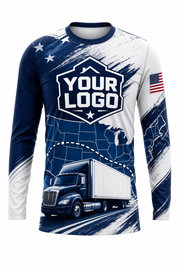 Cross Country custom moving & junk removal crew uniform Long Sleeve — front