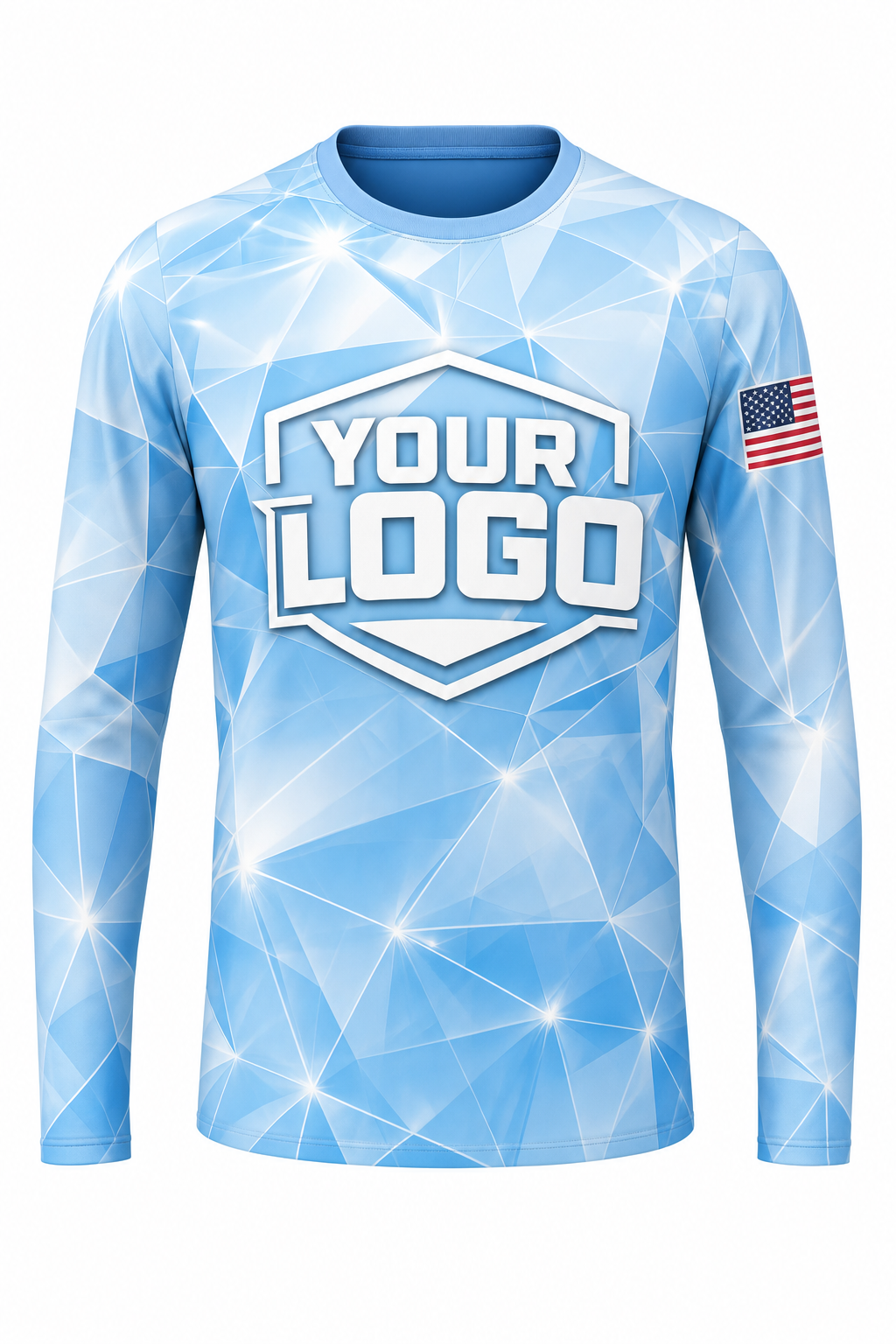 Crystal Clear custom window cleaning crew uniform long-sleeve shirt — front (longsleeve-front)