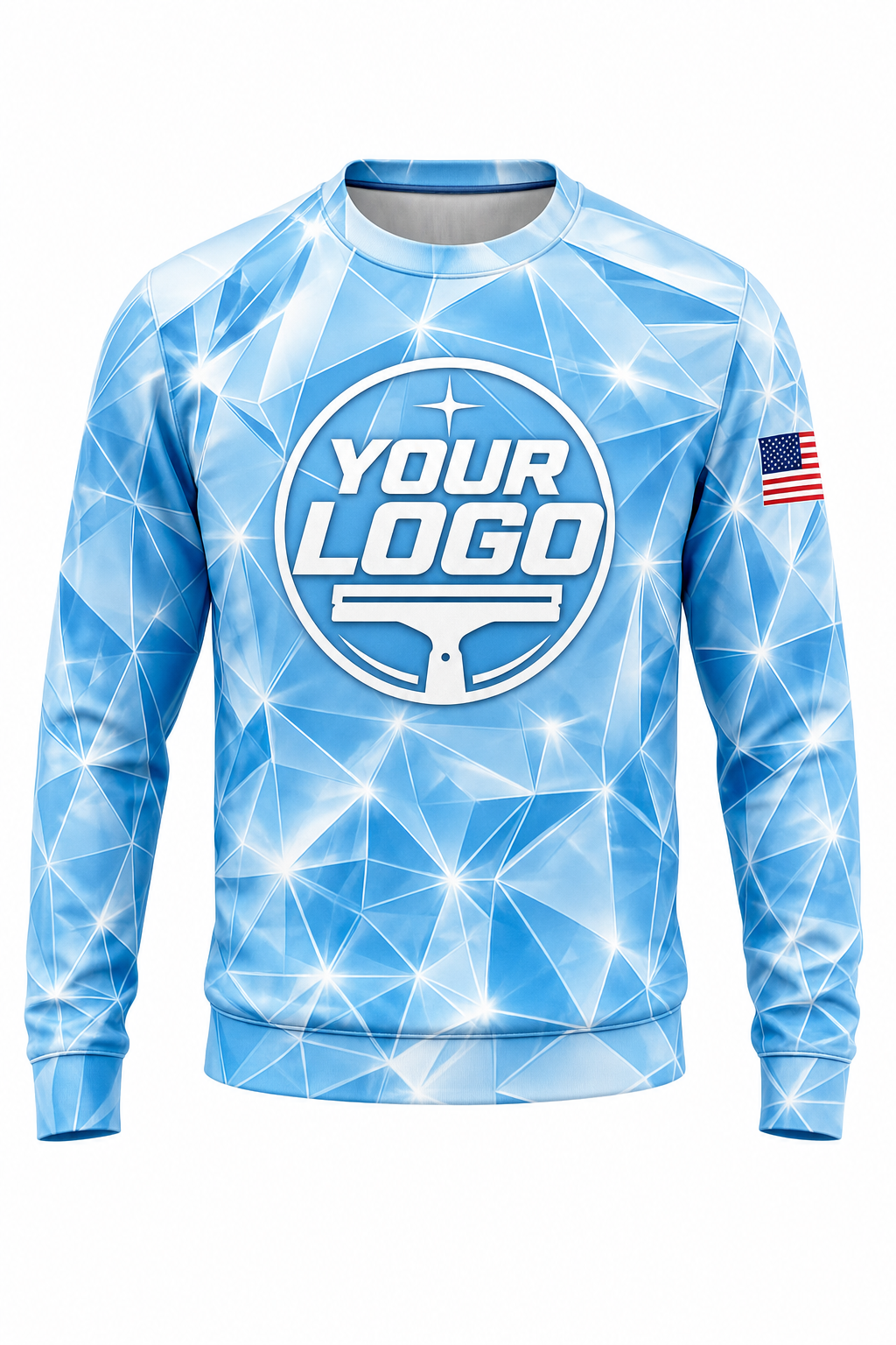 Crystal Clear custom window cleaning crew uniform sweatshirt — front (sweatshirt-front)