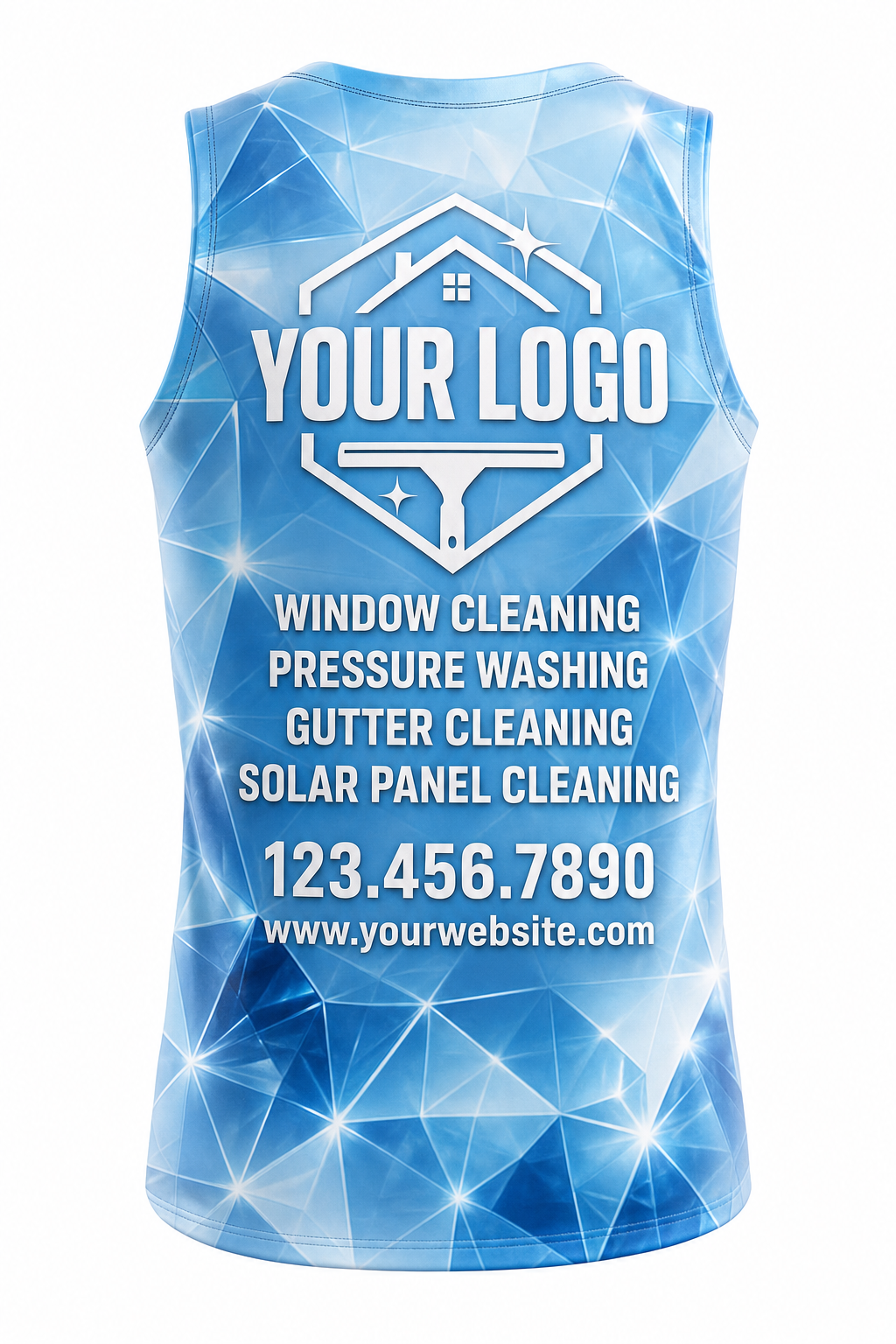 Crystal Clear custom window cleaning crew uniform Tank Top — back