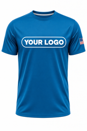 Cyan custom crew uniform in solid cyan