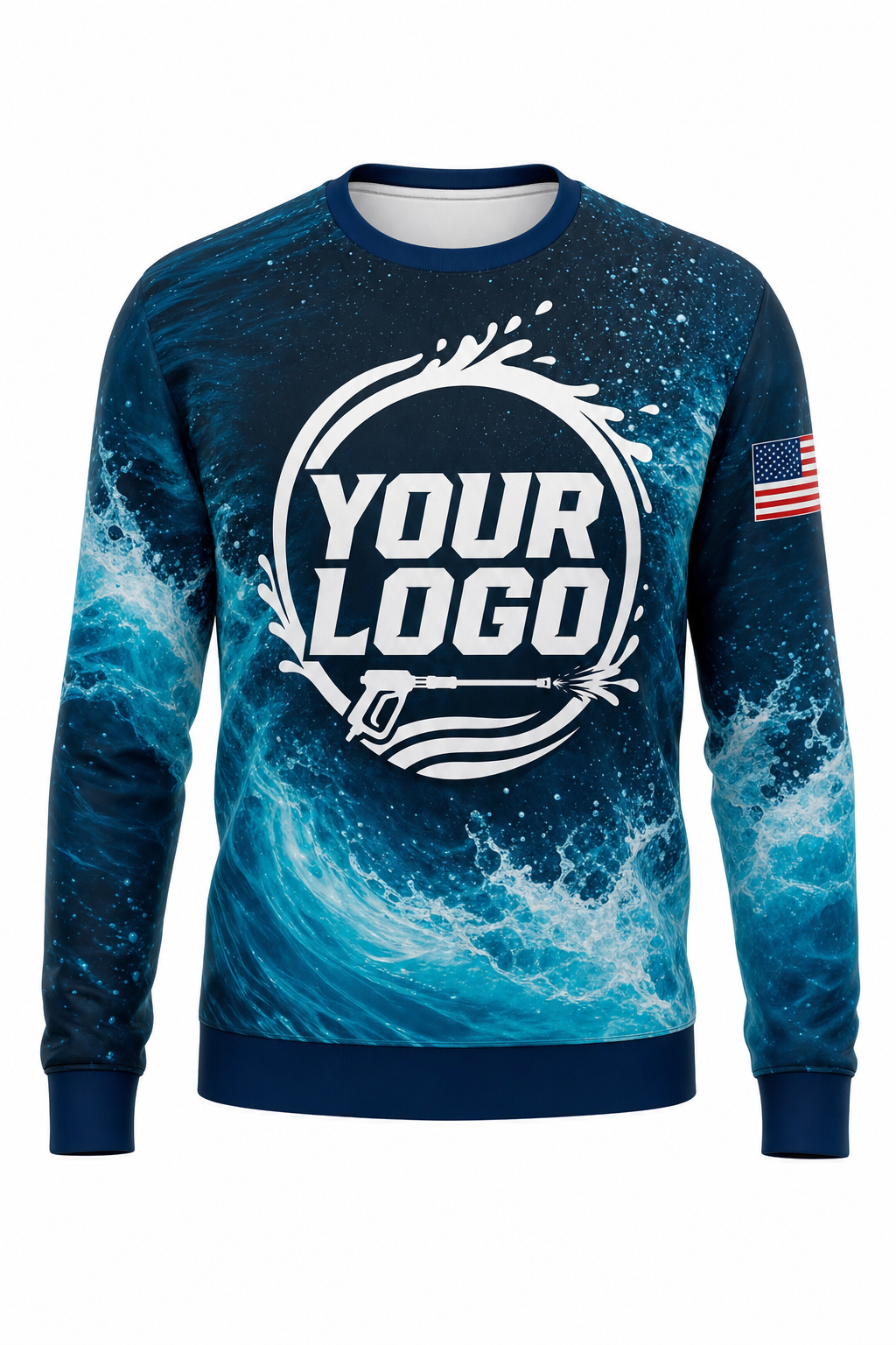 Deep Current custom roof cleaning & pressure washing crew uniform Sweatshirt — front