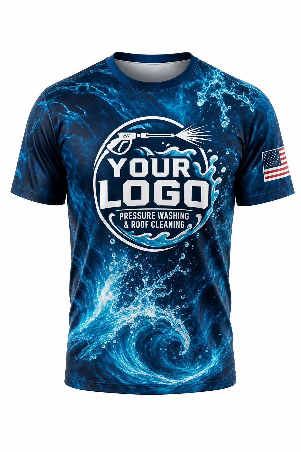 Deep Current custom roof cleaning & pressure washing crew uniform T-Shirt — front