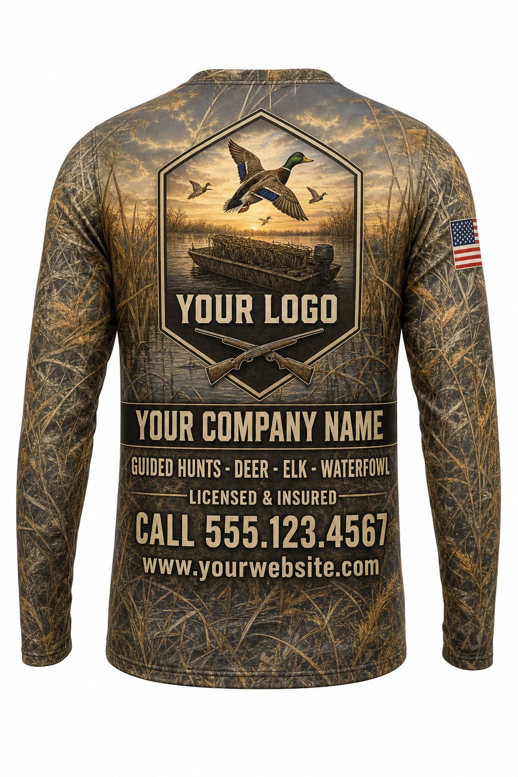 Duck Boat Sunrise Custom Hunting Team Uniform - custom crew uniform
