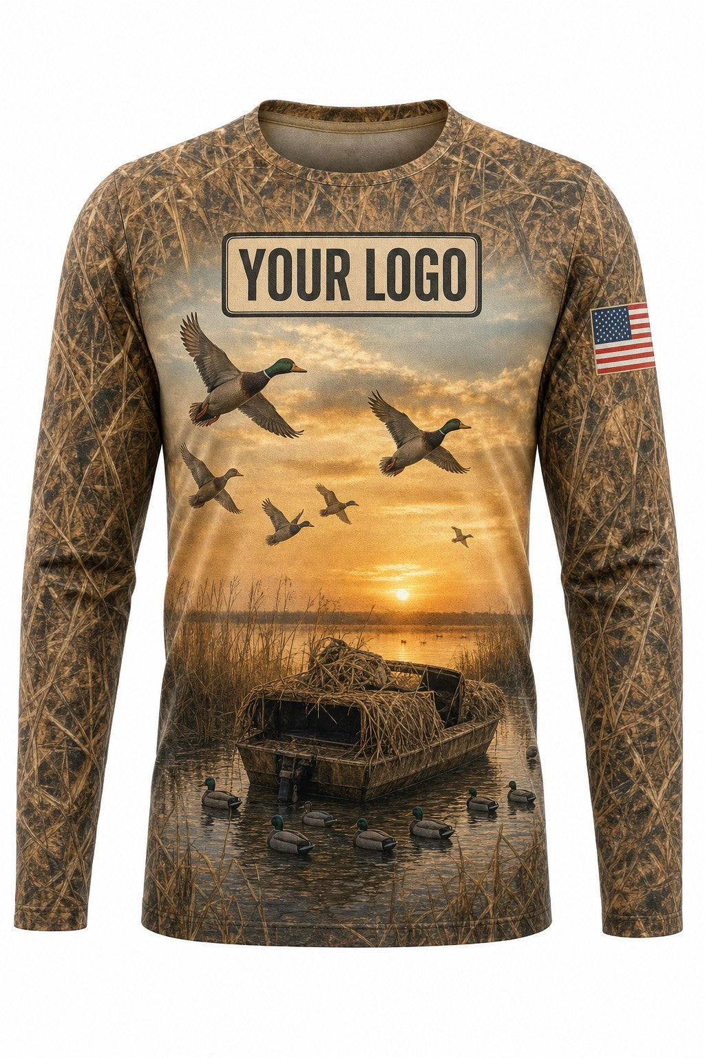 Duck Boat Sunrise Custom Hunting Team Uniform - custom crew uniform