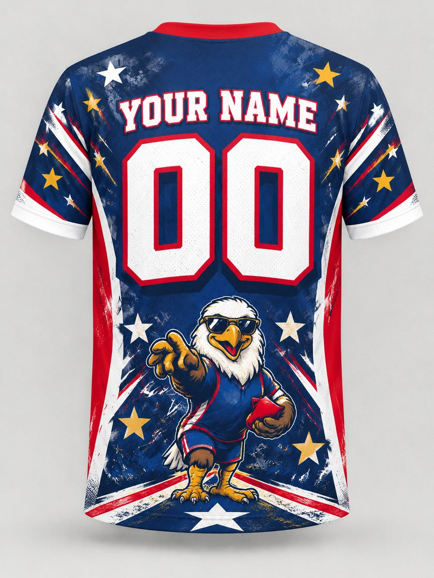 Eagle Toss custom cornhole team jersey, back