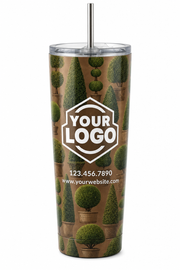 Earth Hedge custom lawn care & landscaping crew uniform Tumbler — front