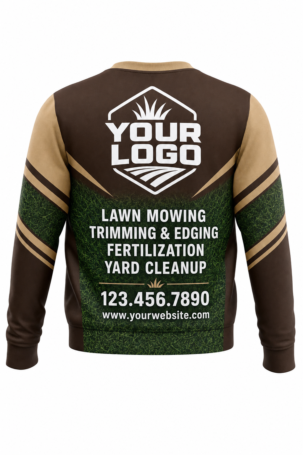 Earth Turf custom lawn care & landscaping crew uniform Sweatshirt — back