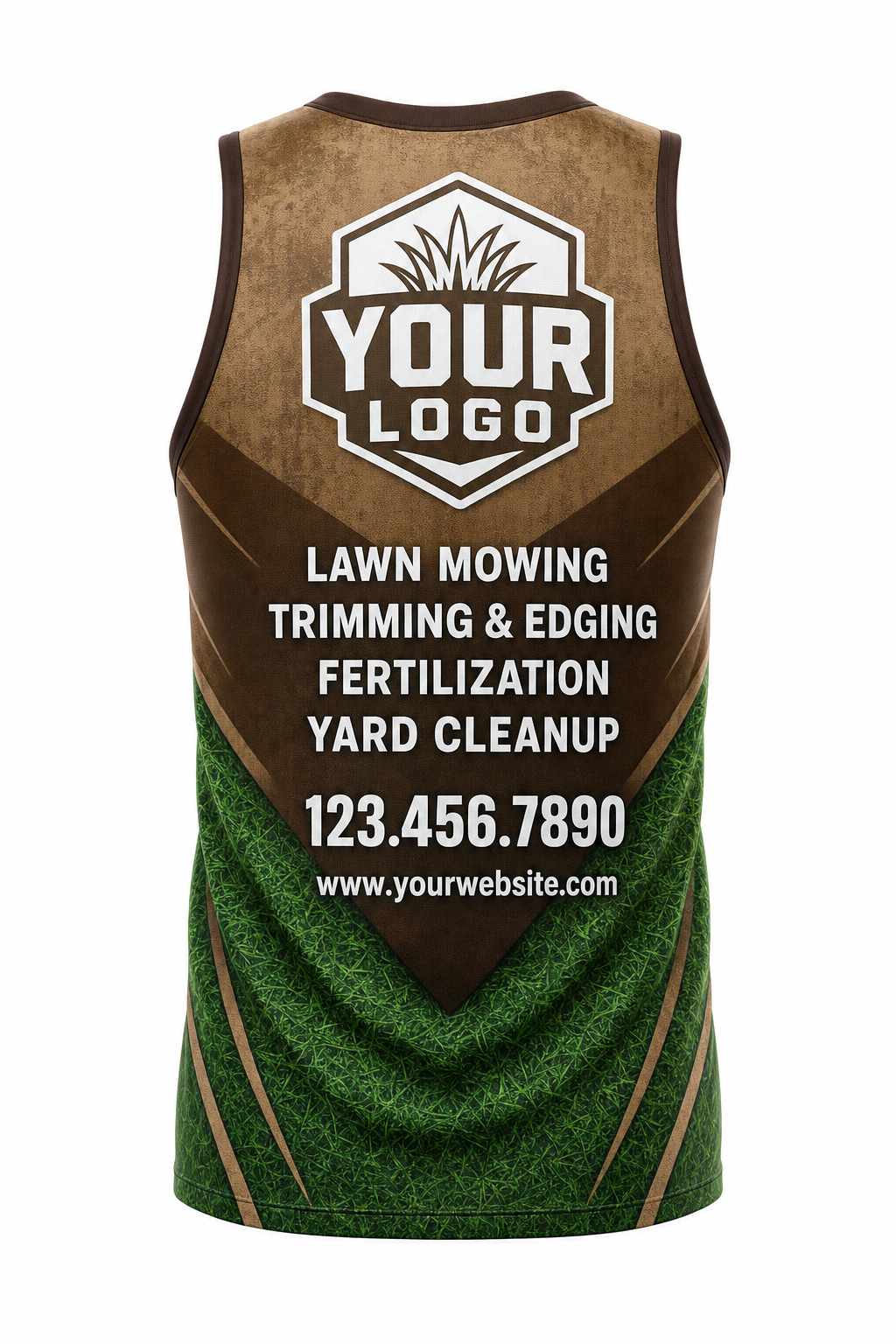 Earth Turf custom lawn care & landscaping crew uniform Tank Top — back