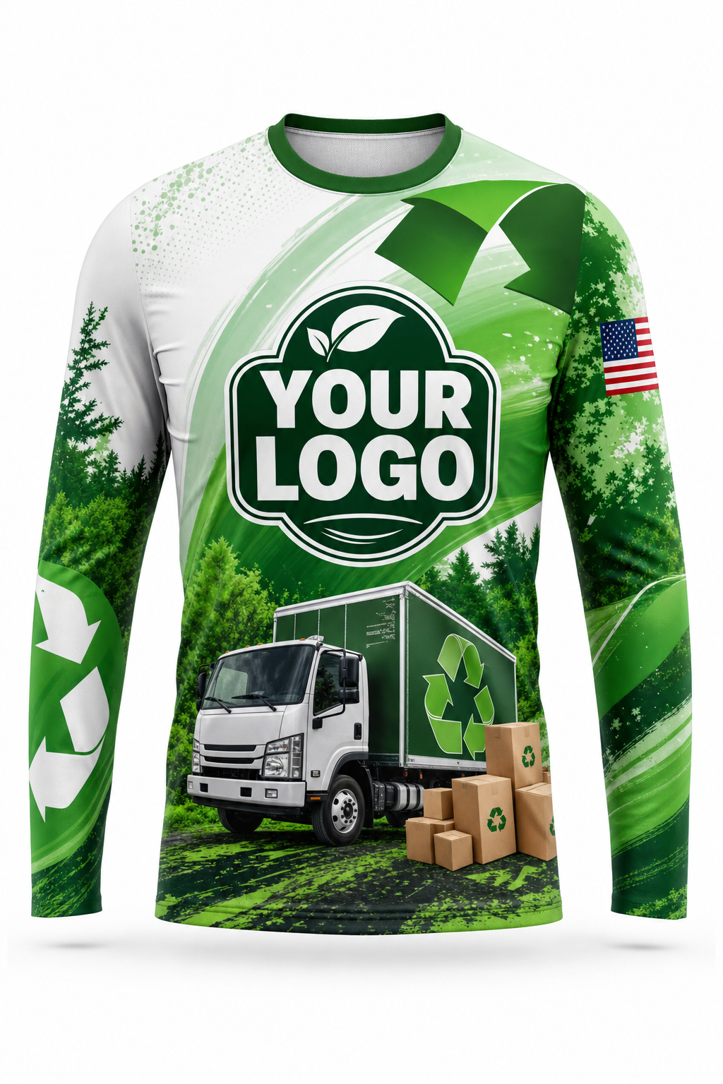 Eco Haul custom moving & junk removal crew uniform Long Sleeve — front