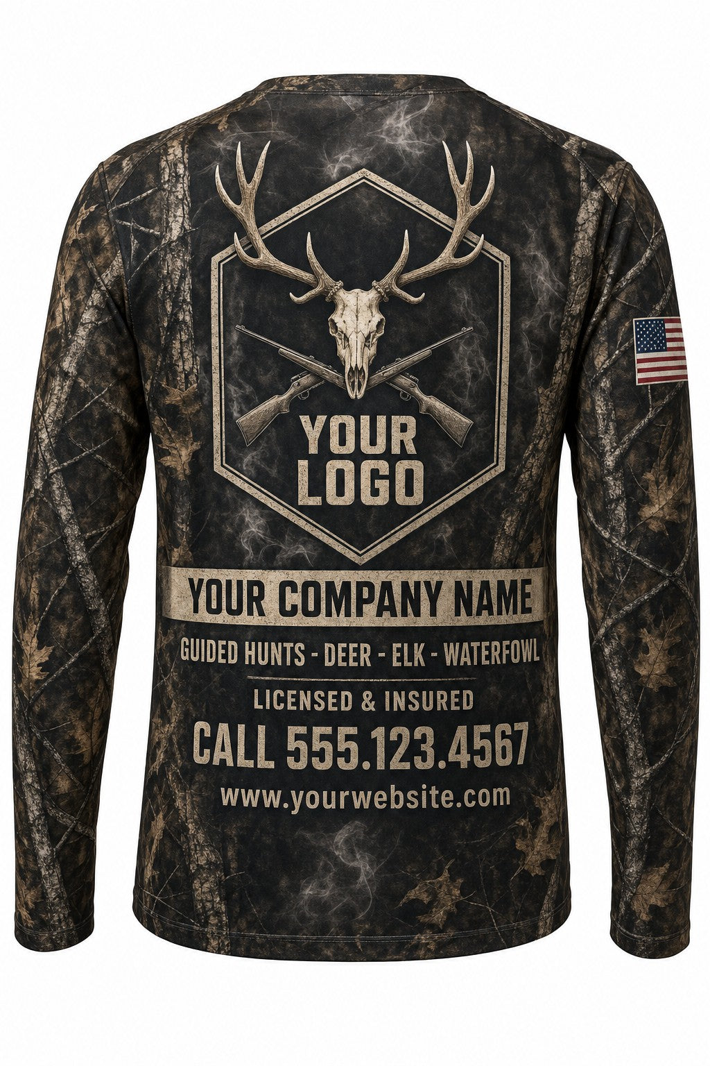 Elk Euro Skull Custom Hunting Team Uniform - custom crew uniform