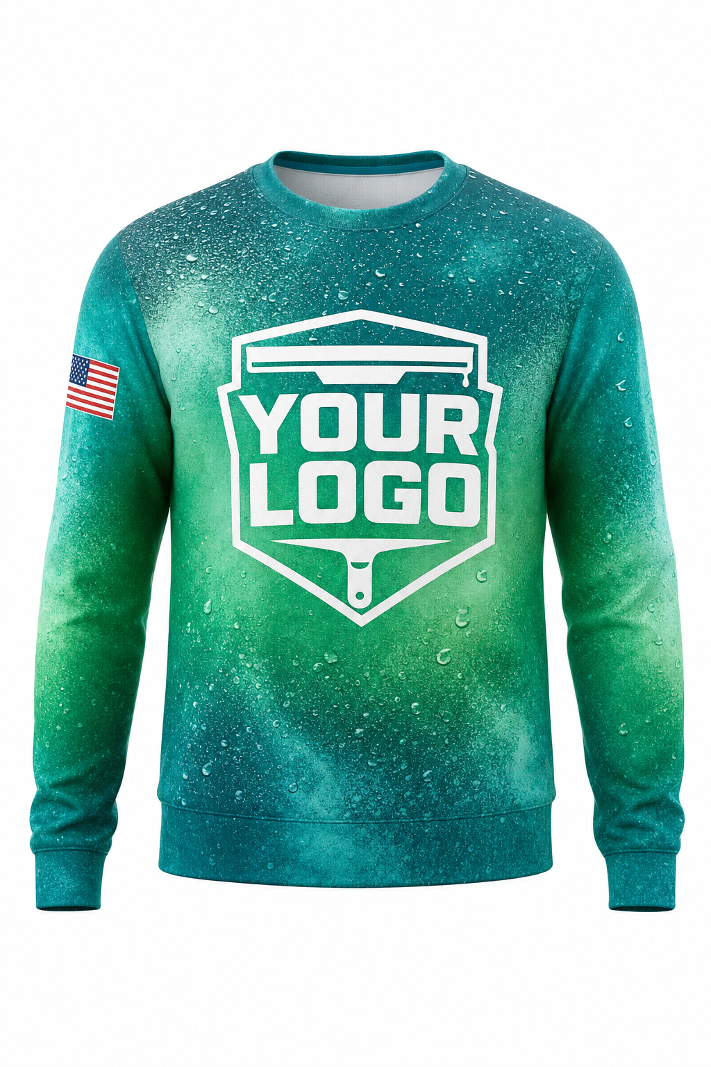Emerald Mist custom window cleaning crew uniform sweatshirt — front (sweatshirt-front)