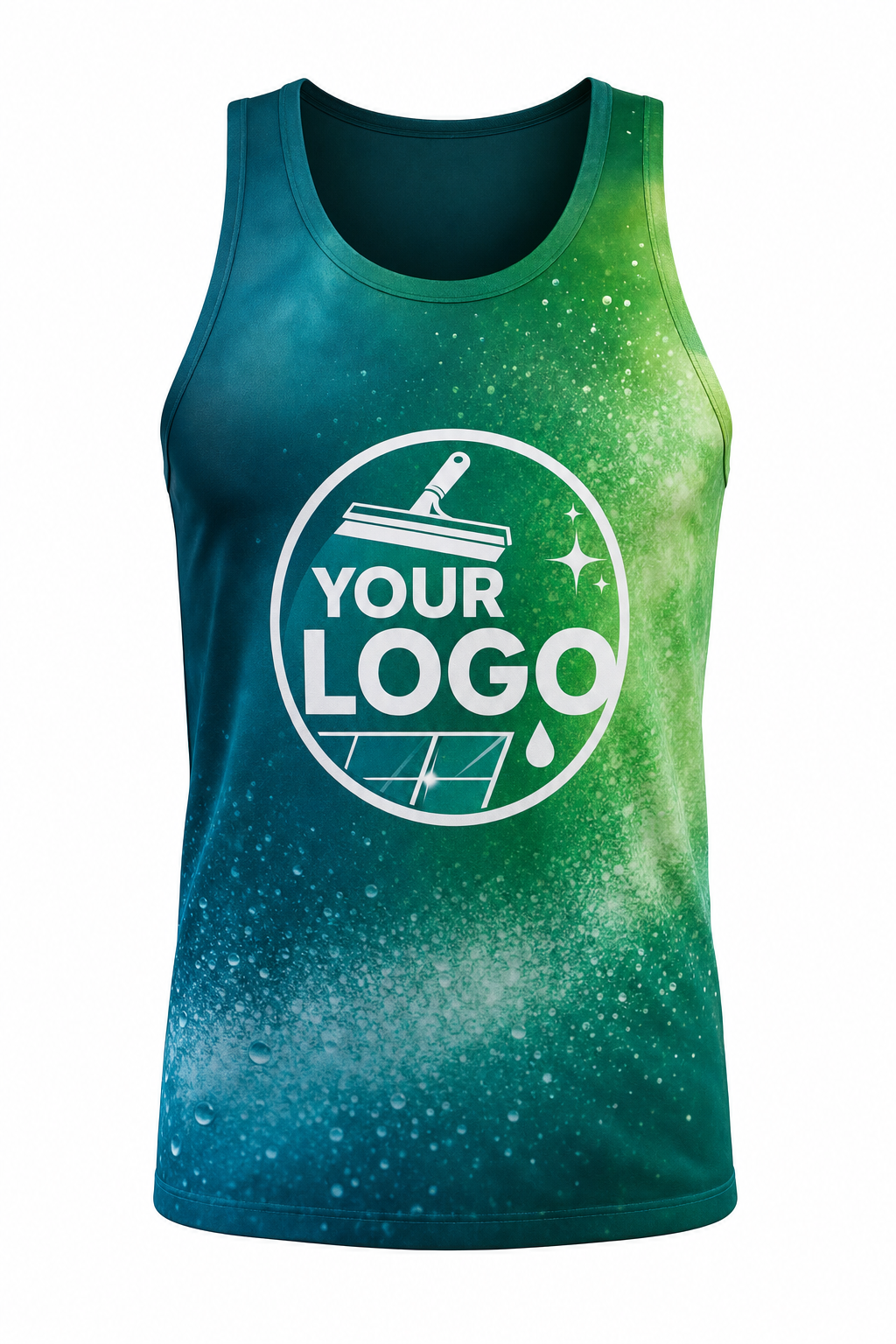 Emerald Mist custom window cleaning crew uniform Tank Top — front