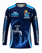 Faucet Rush custom plumbing crew uniform, front