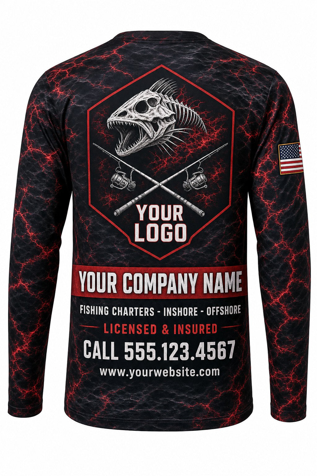 Fish Reaper Skull Custom Fishing Team Uniform - custom crew uniform