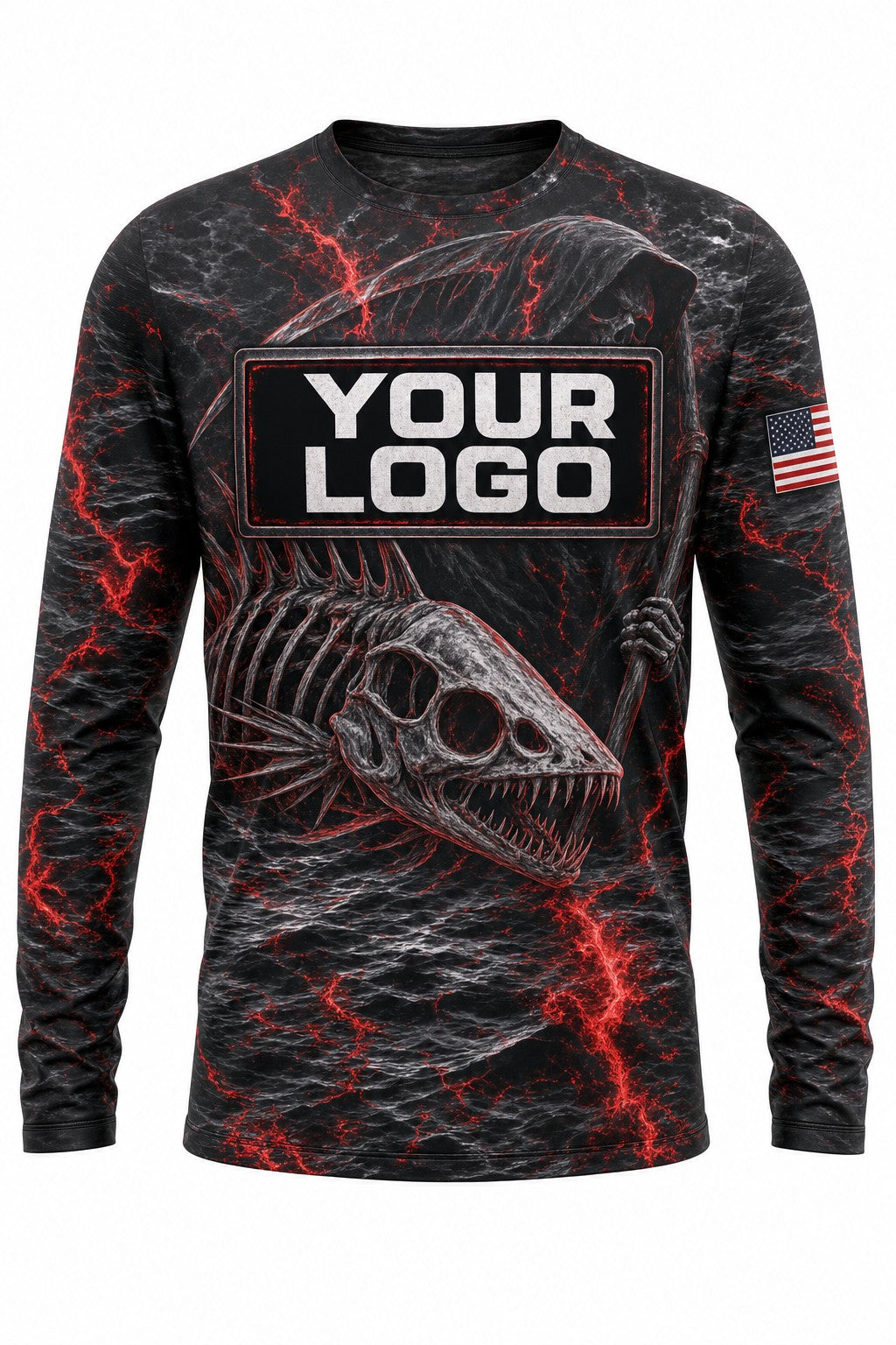 Fish Reaper Skull Custom Fishing Team Uniform - custom crew uniform