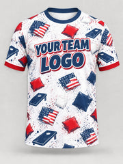 Flag Bags custom cornhole team jersey, front