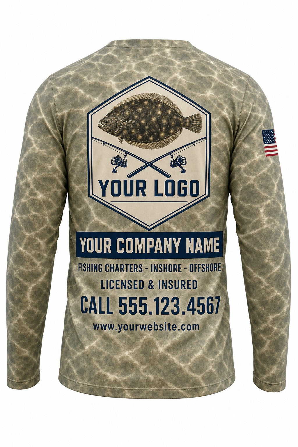 Flounder Custom Fishing Team Uniform - custom crew uniform