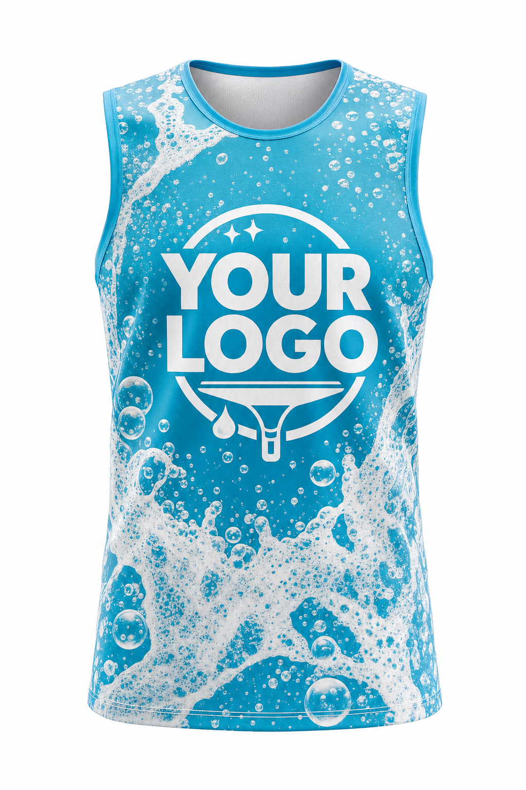 Foam Party custom window cleaning crew uniform Tank Top — front