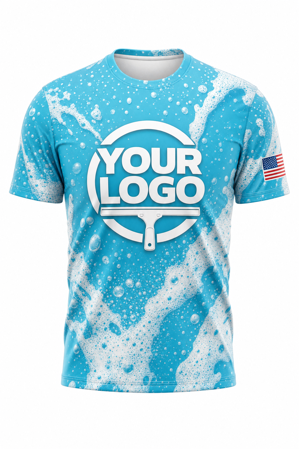 Foam Party custom window cleaning crew uniform t-shirt — front (tee-front)