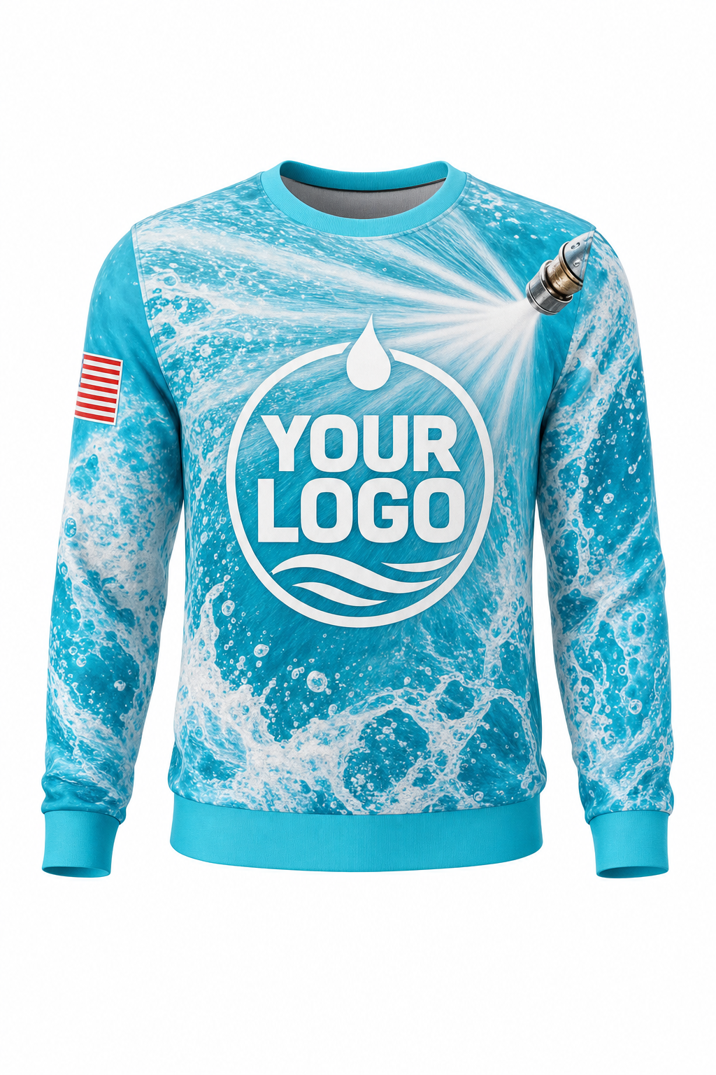 Foam Spray custom roof cleaning & pressure washing crew uniform Sweatshirt — front