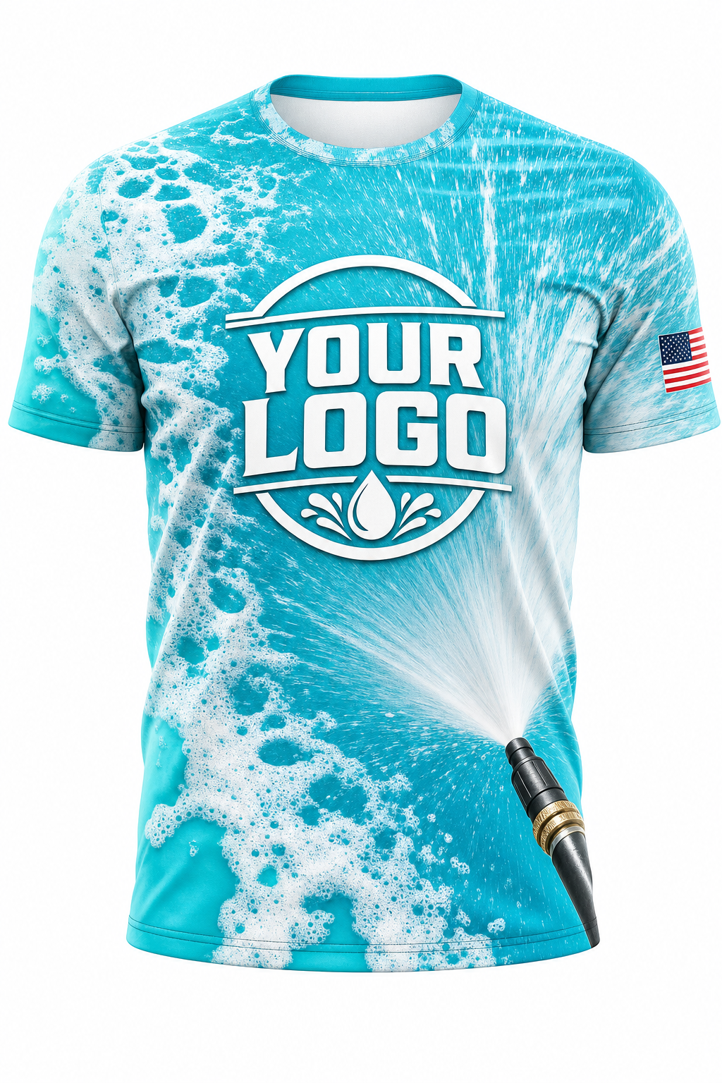 Foam Spray custom roof cleaning & pressure washing crew uniform T-Shirt — front