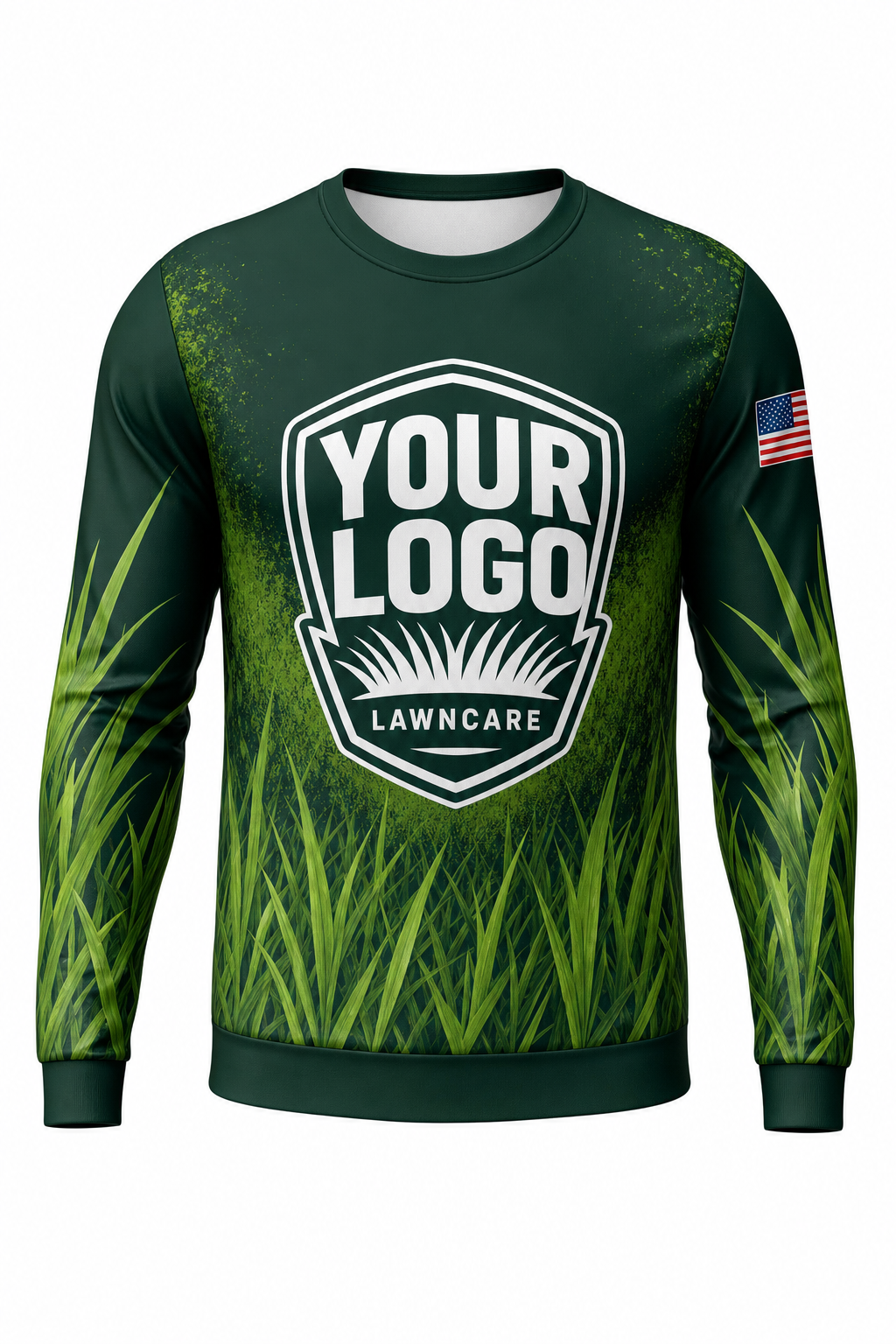 Forest Grass Blades custom lawn care & landscaping crew uniform Sweatshirt — front