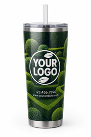 Forest Hedge custom lawn care & landscaping crew uniform Tumbler — front