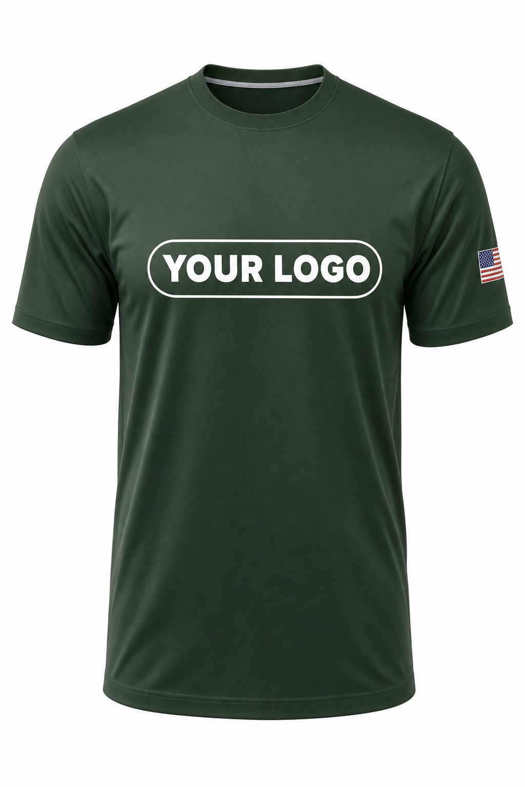 Forest custom crew uniform in solid forest green