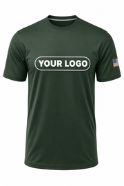 Forest custom crew uniform in solid forest green