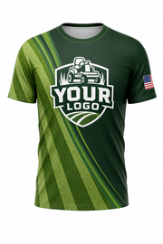 Forest Mow Stripes custom lawn care & landscaping crew uniform T-Shirt — front