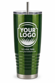 Forest Mow Stripes custom lawn care & landscaping crew uniform Tumbler — front