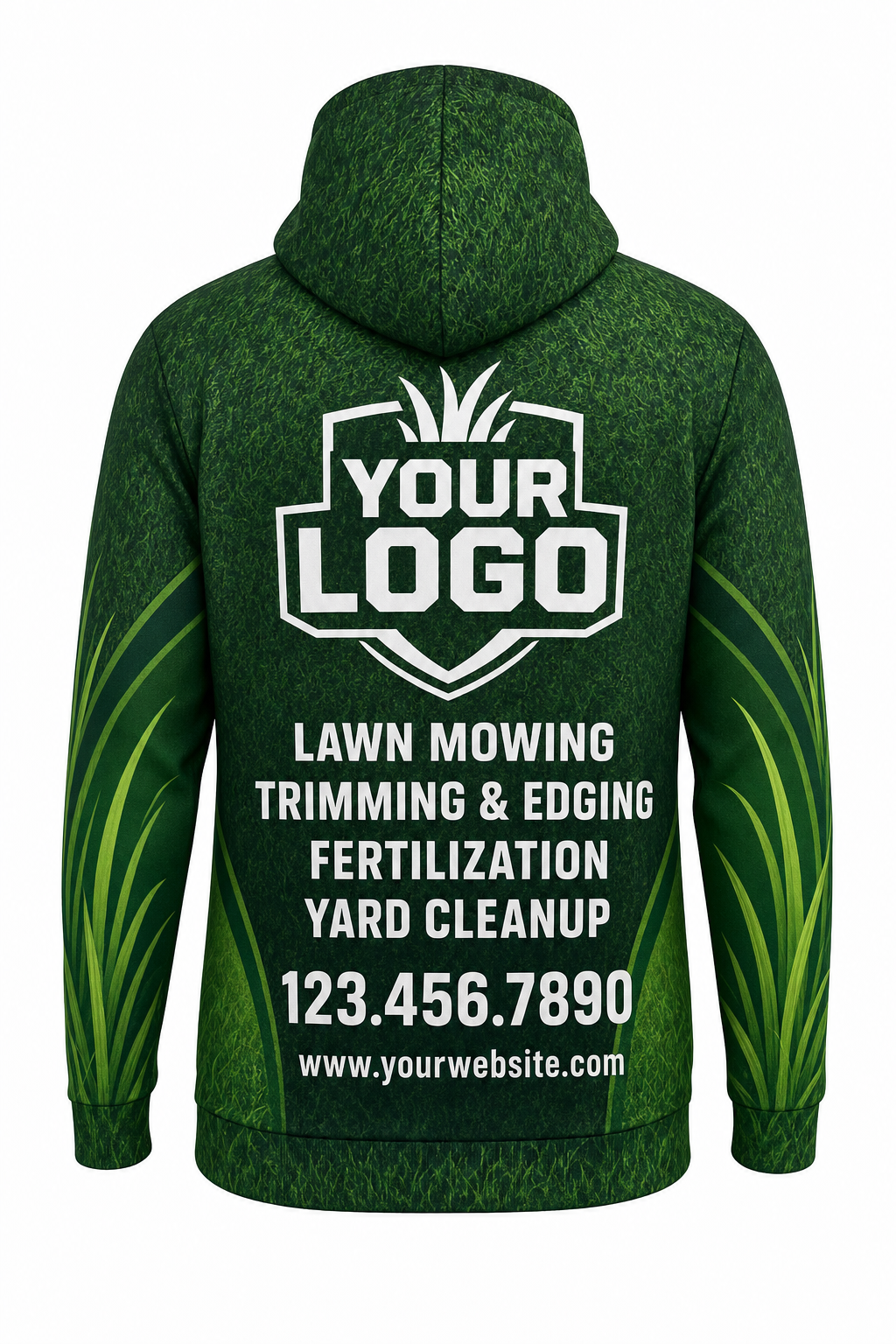 Forest Turf custom lawn care & landscaping crew uniform Hoodie — back
