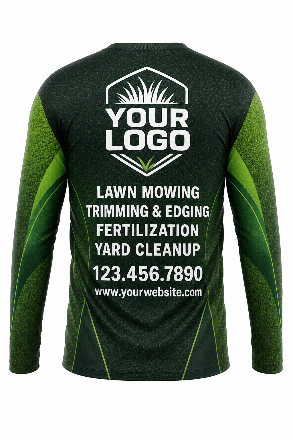 Forest Turf custom lawn care & landscaping crew uniform Long Sleeve — back