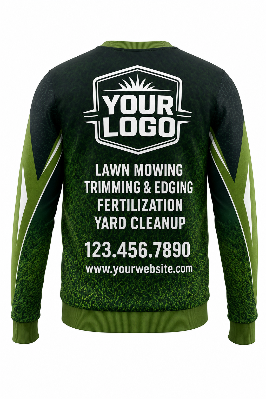 Forest Turf custom lawn care & landscaping crew uniform Sweatshirt — back