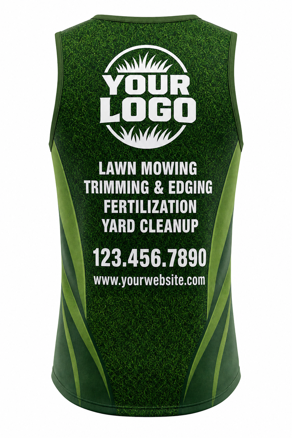 Forest Turf custom lawn care & landscaping crew uniform Tank Top — back
