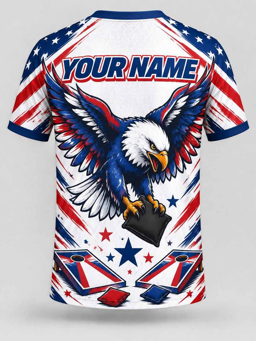 Freedom Flyer custom cornhole team jersey, back