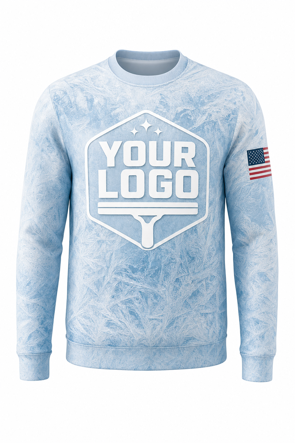 Frost Glass custom window cleaning crew uniform sweatshirt — front (sweatshirt-front)