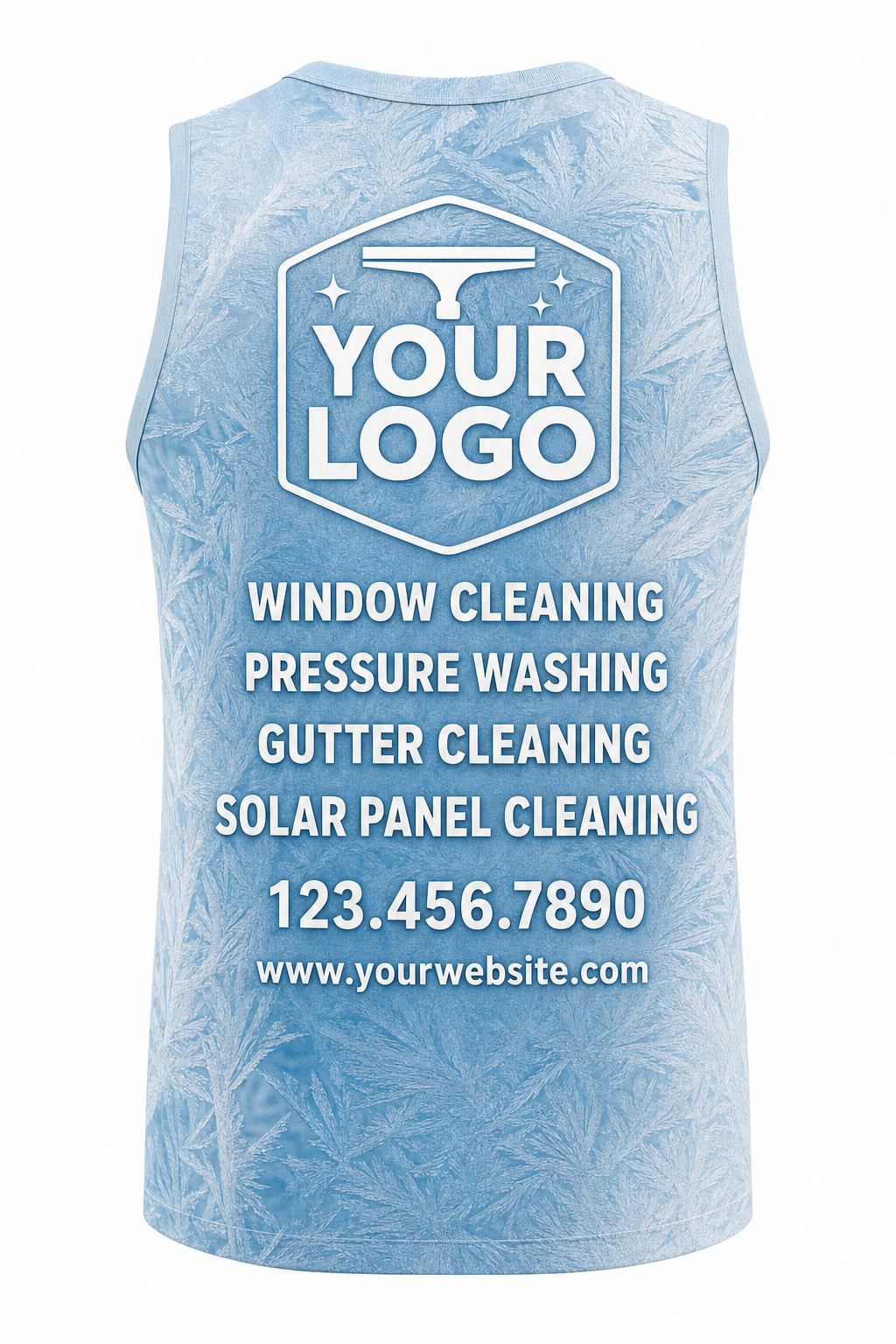 Frost Glass custom window cleaning crew uniform Tank Top — back
