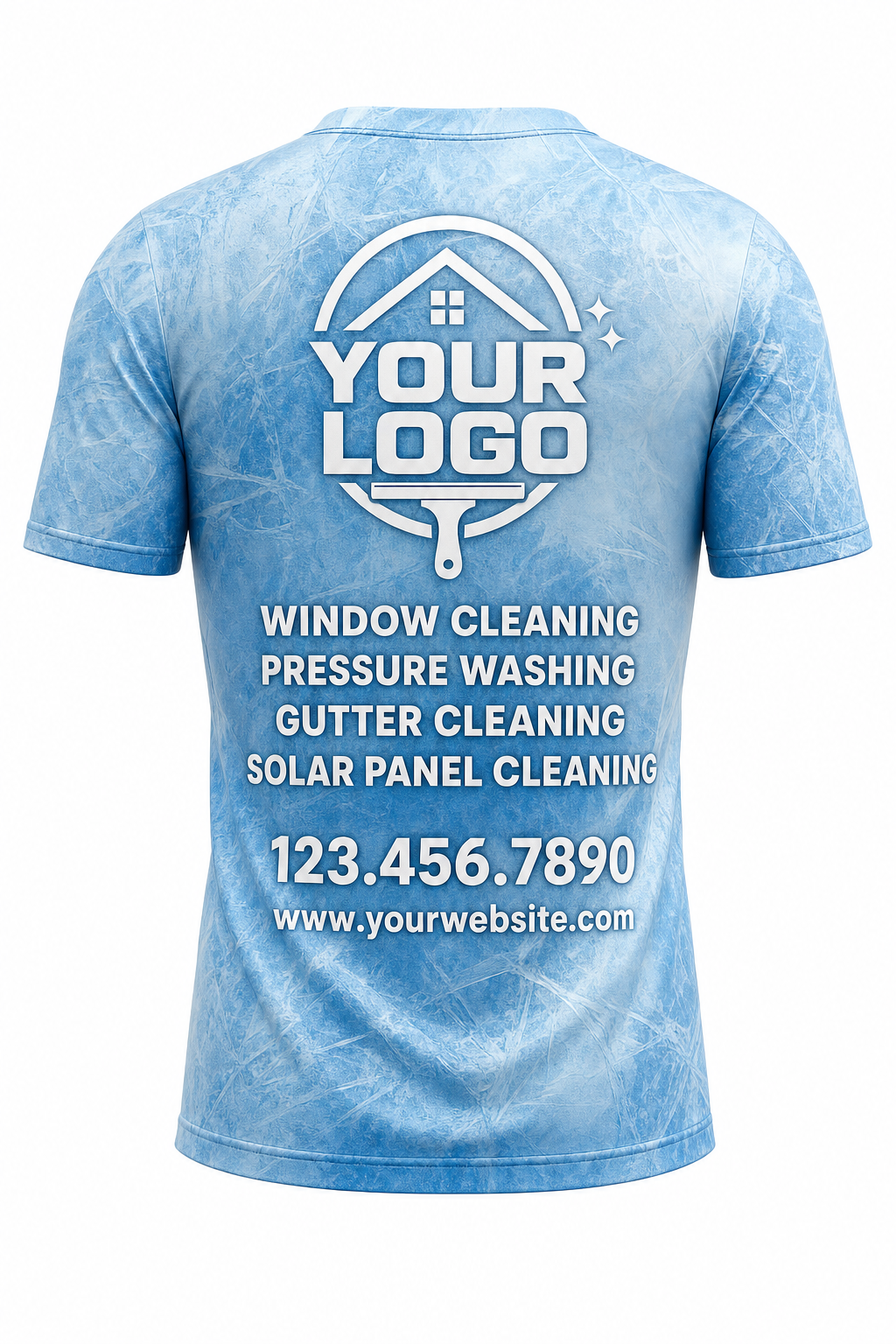 Frost Glass custom window cleaning crew uniform t-shirt — back (tee-back)